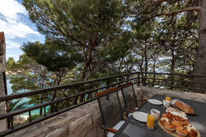 Traditionelle dalmatinische &Auml;u&szlig;ere; "Stein und Olive", Villa AMore Brela Brela