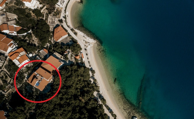 Traditionelle dalmatinische &Auml;u&szlig;ere; "Stein und Olive", Villa AMore Brela Brela